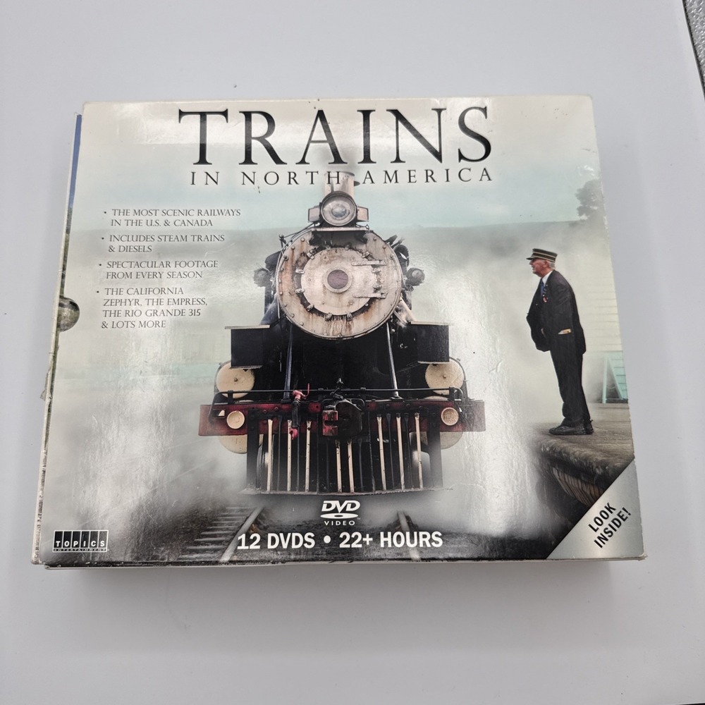 Trains in North America 12 DVD‎ set 22+ hours Train 12 disc